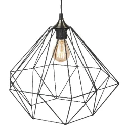 Gifi Luminaire à suspension filaire géométrique noire