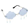 Discount Gifi Lunettes fantaisie adulte nuage bleu avec pendentifs