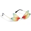 Sale Gifi Lunettes fantaisies adulte libellule orange et vert