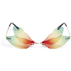 Sale Gifi Lunettes fantaisies adulte libellule orange et vert