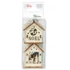 Gifi Jeux Créatifs<Maison de Noël ajourée motif et inscription à décorer en bois x2