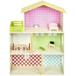 Gifi Jeux D'Imagination Et D'Imitation<Maison de poupée en bois avec meubles en bois