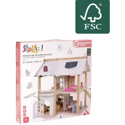 Gifi Jeux D'Imagination Et D'Imitation<Maison de Poupée en bois certifié FSC® H.52,5 cm