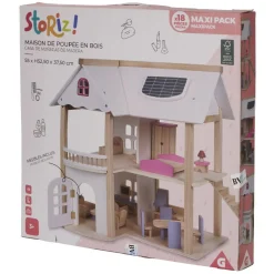 Gifi Jeux D'Imagination Et D'Imitation<Maison de Poupée en bois certifié FSC® H.52,5 cm