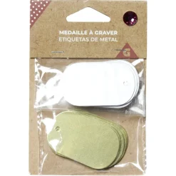 Gifi Médaille à graver rectangulaire