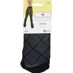 New Gifi Mi-bas fantaisie noir 20D x2