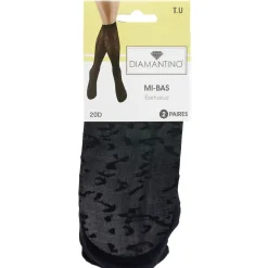 New Gifi Mi-bas fantaisie noir 20D x2