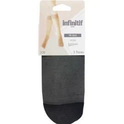 Hot Gifi Mi-bas voile noir 20D x3
