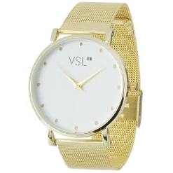 Hot Gifi Montre bracelet métal doré à cadran rond