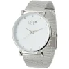 Discount Gifi Montre bracelet métal gris argenté à cadran rond