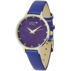Outlet Gifi Montre bracelet simili bleu à cadran rond