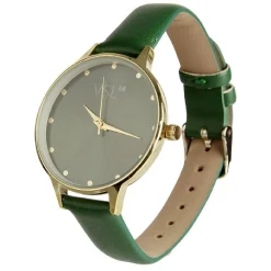 Discount Gifi Montre bracelet simili vert à cadran rond