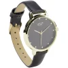 Outlet Gifi Montre à cadran doré bracelet noir