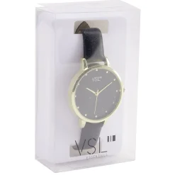 Outlet Gifi Montre à cadran doré bracelet noir