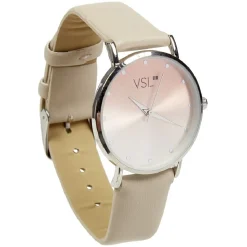 Hot Gifi Montre à cadran iridescent bracelet beige