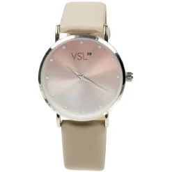 Hot Gifi Montre à cadran iridescent bracelet beige