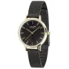 Clearance Gifi Montre femme bracelet maille milanaise inox noir