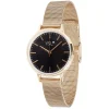 Hot Gifi Montre femme bracelet maille milanaise inox rose gold