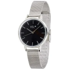 New Gifi Montre femme bracelet maille milanaise inox gris argenté