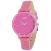 Clearance Gifi Montre femme bracelet simili cadran rond rose bonbon
