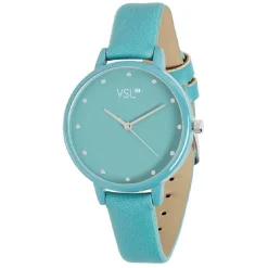 Online Gifi Montre femme bracelet simili cadran rond bleu turquoise