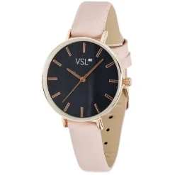 Online Gifi Montre femme cadran rond bracelet simili rose