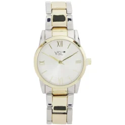 Best Gifi Montre ronde bracelet oyster bicolore dorée et argentée