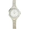 Best Gifi Montre ronde métal argenté déco strass