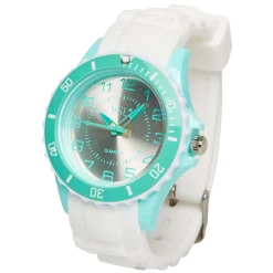 Hot Gifi Montre silicone VSL verte et blanche