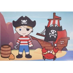 Gifi Jeux Créatifs<Mosaïque géante à sticker thème pirate x4 - 40x60cm