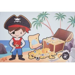 Gifi Jeux Créatifs<Mosaïque géante à sticker thème pirate x4 - 40x60cm