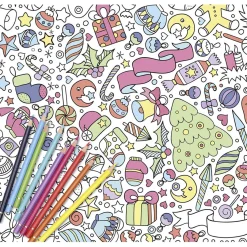 Gifi Jeux Créatifs<Nappe Noël à colorier 128x240cm