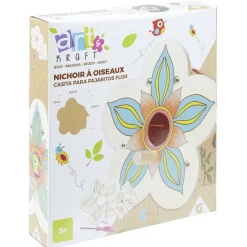 Gifi Jeux De Société Et Éducatifs<Nichoir à oiseaux à décorer forme fleur en bois
