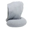Gifi Oreiller de voyage à capuche intégrée polyester L30x26cm - 3 coloris
