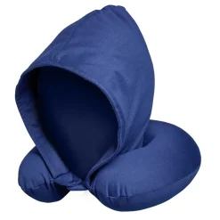 Gifi Oreiller de voyage à capuche intégrée polyester L30x26cm - 3 coloris