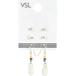New Gifi Paire de boucles d'oreilles coquillage x3