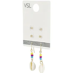 New Gifi Paire de boucles d'oreilles coquillage x3