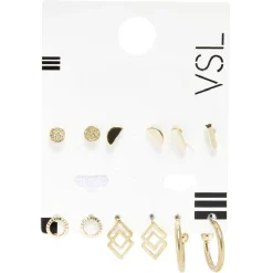 Gifi Paire de boucles d'oreilles métal doré x6