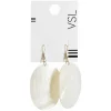 Best Gifi Paire de boucles d'oreilles pendante ovale blanc nacré