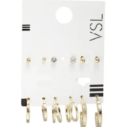 Best Gifi Paire de boucles d'oreilles puces et créoles x6