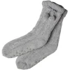 Online Gifi Paire de chausettes intérieur Femme gris avec pompons