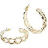 Discount Gifi Paire de créoles maille gourmette doré