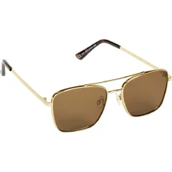 Outlet Gifi Paire de lunettes de soleil femme doré et marron