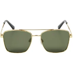 Outlet Gifi Paire de lunettes de soleil femme doré et vert