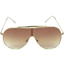 New Gifi Paire de lunettes de soleil femme marron et doré