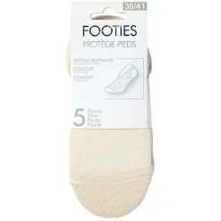 Clearance Gifi Paires de chaussettes invisible x5 femme beige