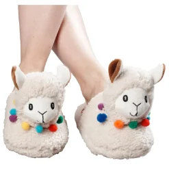 Online Gifi Pantoufle Femme Lama pompons multicolore T36/41