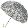 Outlet Gifi Parapluie canne transparent imprimé léopard