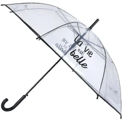 Discount Gifi Parapluie imprimé la vie est belle