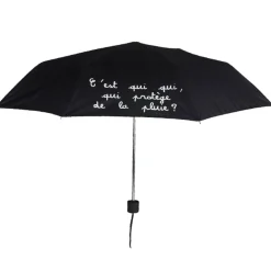 New Gifi Parapluie noir avec inscription blanche